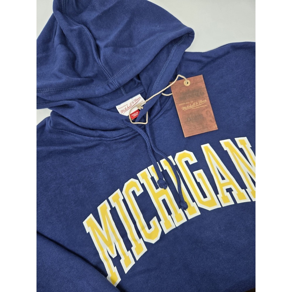 Michigan Wolverines Mitchell & Ness Hoodie Mens 2XL On Field Game Day SS NCAA